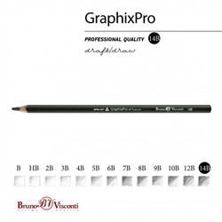 Карандаш черногр. "Графика/GraphixPro" 14В трехгранный 21-0048 Bruno Visconti