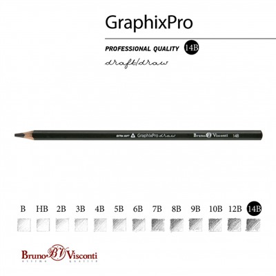 Карандаш черногр. "Графика/GraphixPro" 14В трехгранный 21-0048 Bruno Visconti