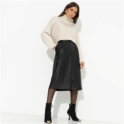 Кюлоты из экокожи, Неожиданный подарок (black)