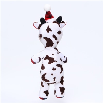 Мягкая игрушка для собак новогодняя «Корова», 35×17 см, с пищалкой