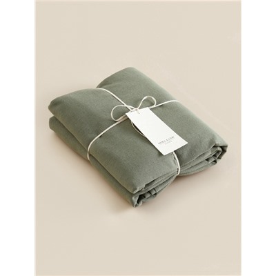 Простыня евро SL Home Linen collection, 235×240 см, зелёная