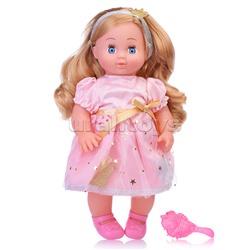 Кукла (платье в ассорт., расчёска) в коробке