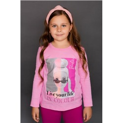 Футболка 22765 Barbie дл. рукав (Розовый)