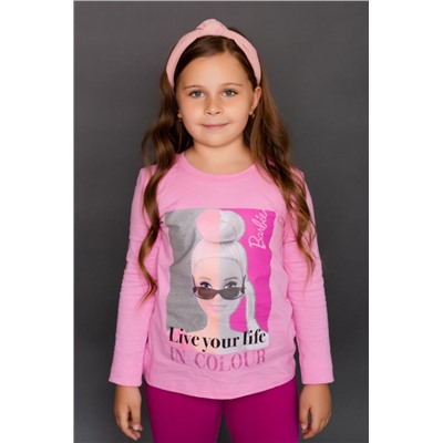 Футболка 22765 Barbie дл. рукав (Розовый)