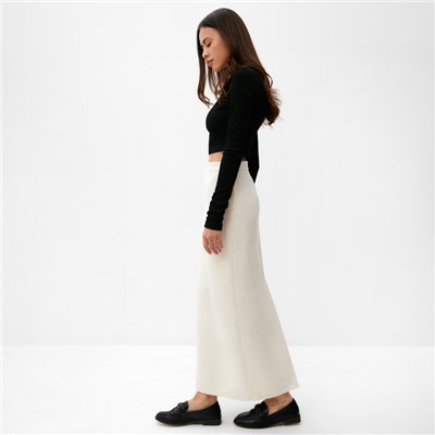 Юбка макси женская твидовая MIST р.42, молочный