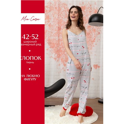 Комбинезон жен Mia Cara SS23WJ324 Te Amo белый полоска