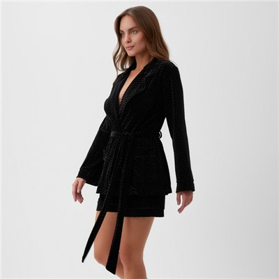 Жакет женский KAFTAN «Бархат», размер 40, чёрный