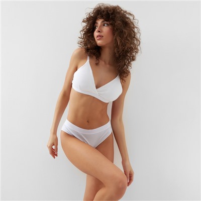 Трусы женские слипы MINAKU в рубчик, размер 40-42, белые