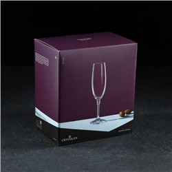 Набор бокалов для шампанского из хрустального стекла Bohemia Crystal «Оливия», 190 мл, 6 шт.