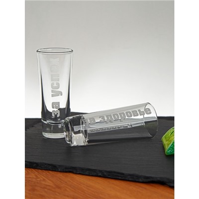 УЦЕНКА Стопки в деревянном ящике «Лучший мужик», набор 6 шт.