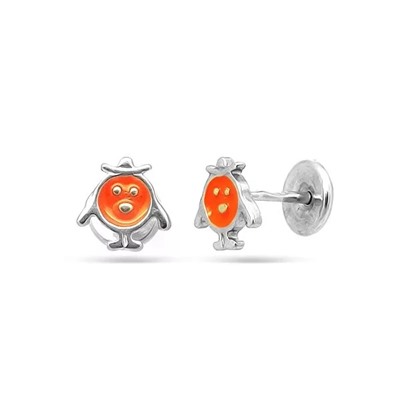 Серьги из серебра эмаль, ЗК6000489