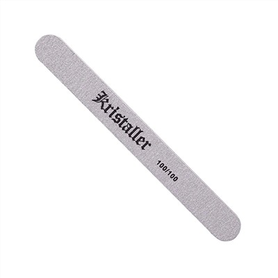 Kristaller Пилка для ногтей прямая 100/100 грит, серый 14406