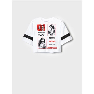 Фуфайка трикотажная для девочек (футболка)