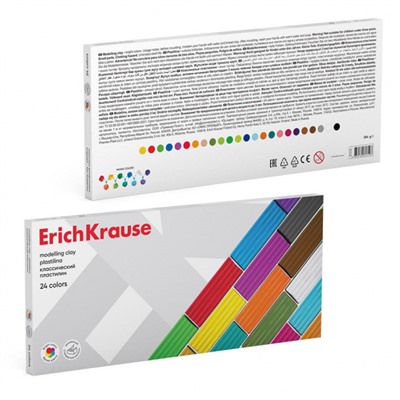 Пластилин  24цв 384гр. классический 61319 ErichKrause