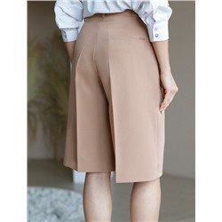 Шорты-бермуды  из эластичной поливискозы в мелкую "лапку"