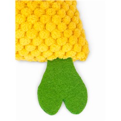 Мягкая игрушка для собак «Монстрик с канатом», 23 см, с пищалкой, жёлтая