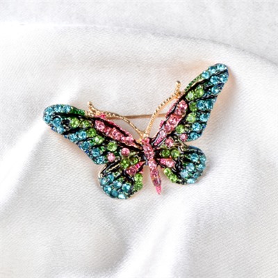 Брошь Бабочка 4 см / GM315 /уп 24/ микс