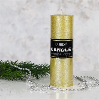 Свеча столбик 5х15 см Витые нити / ZD-074 /уп 96/