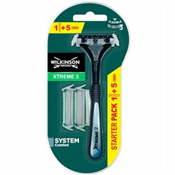 Станок для бритья Schick (Wilkinson Sword) Xtreme-3 (+5 кассет)