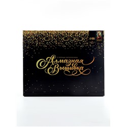 Алмазная мозаика с полным заполнением на холсте с подрамником «Витраж с оленем», 40×50 см