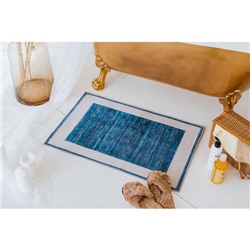 Коврик для дома Доляна «По-домашнему» , 50×80 см, синий