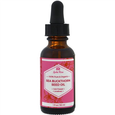 Leven Rose, 100% чистое масло из семян облепихи органического происхождения, 30 мл (1 унция)