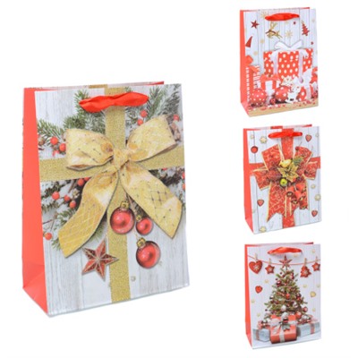 Пакет подарочный 18х24х8.5 / 362-92-S /уп 12/720/Новый год