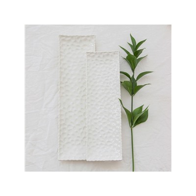 Блюдо сервировочное «Воздушность», 35.5×10.5×2.5 см, керамика, цвет белый