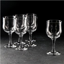 Бокалы для вина Tulipe, 315 мл, набор 6 шт., стекло, прозрачные