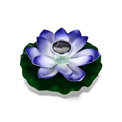 Садовая фигура - фонарь «Лотос», 28×28×9 см, для водоёмов, фиолетовая