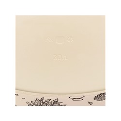 Таз хозяйственный круглый «Русская банька», 20 л, пластик, бежевый