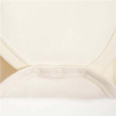 Боди детское «Крошка Я» Mery Xmas, рост 62-68 см, бежевое