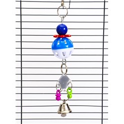 Игрушка для птиц «Дискотека», 19×4 см, с зеркалом и шариком, цвет МИКС