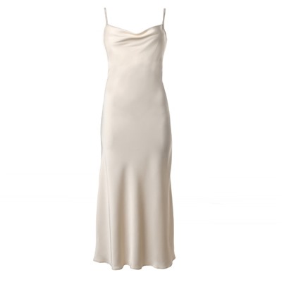 Платье женское миди MINAKU: Casual Collection цвет бежевый, размер 46