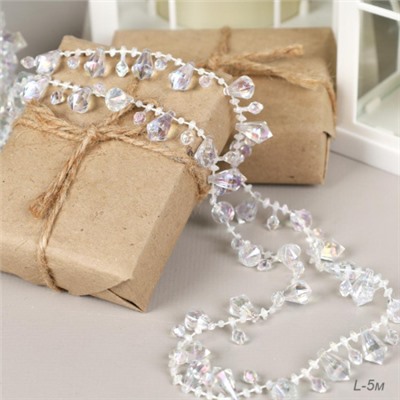 Новогодние бусы на елку 5м / DW-1380 /уп 120/