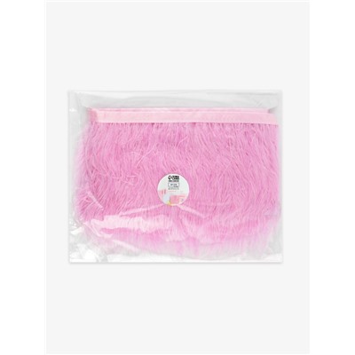 Перья страуса декоративные, на ленте, 8-10 см, 5±0.5 м, светло-сиреневые