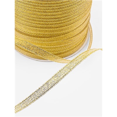 Лента парчовая, 6 мм, 500±1 м, цвет золотой