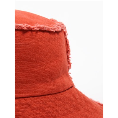 Панама женская джинсовая MINAKU с необработанными краями, оранжевая, размер 56-58