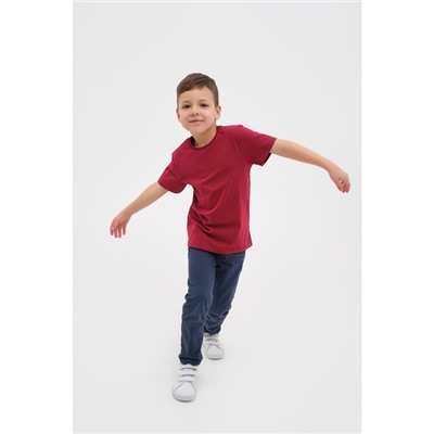 Футболка KAFTAN Basic line, размер 32 (110-116 см), бордо