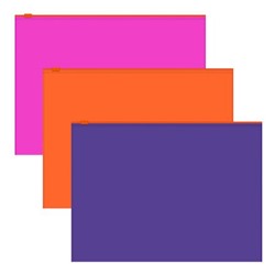 Папка на гибкой молнии А4 55204 ZIP Soft Caribbean Sunset непрозрачная ассорти ErichKrause