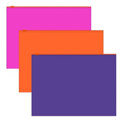 Папка на гибкой молнии А4 55204 ZIP Soft Caribbean Sunset непрозрачная ассорти ErichKrause