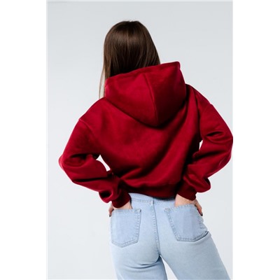 Свитшот 1 оверсайз короткий (Бордо)