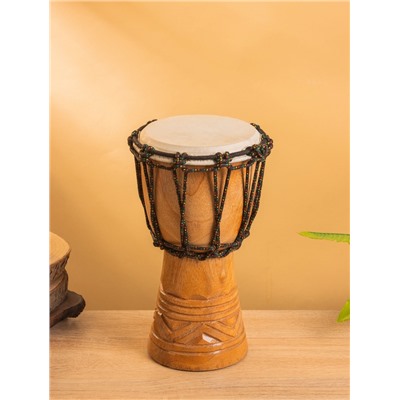 Сувенирный музыкальный инструмент «Барабан Джембе», 25 см, дерево махагон