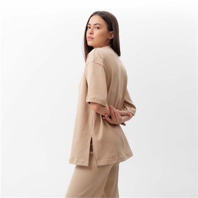 Костюм женский (футболка, брюки) MIST, размер 48-50, бежевый