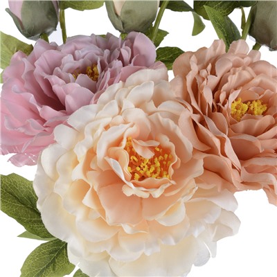 Цветок искусственный Пион 80 см / GT41-21 /уп 100/400/ (белый)