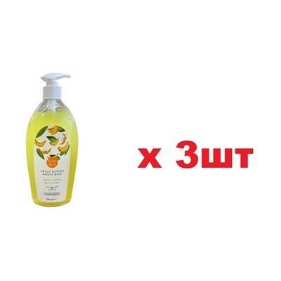 Magrav 4/1 Крем-мыло для душа 800мл Sweet banana and Honey milk 3шт