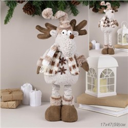Новогоднее украшение Олень на телескопических ножках 47/59 см / NA107 /уп 60/