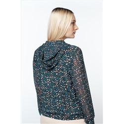 Блузка женская  4090-24/01/Коричневый, синий