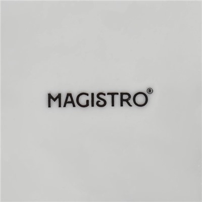 Салатник Magistro «Лист Бланш», 1.5 л, d=30 см, фарфор, белый