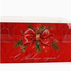 Коробка для капкейка «С Новым годом!», 8×16×7.5 см